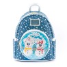 Loungefly Disney Bonhomme de neige Minnie Mickey Snow Globe Mini Sac à dos