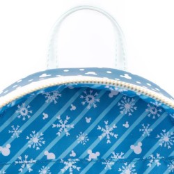 Loungefly Disney Bonhomme de neige Minnie Mickey Snow Globe Mini Sac à dos